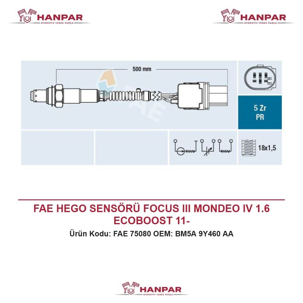 FAE HEGO SENSÖRÜ FOCUS III MONDEO IV 1.6 ECOBOOST 11-