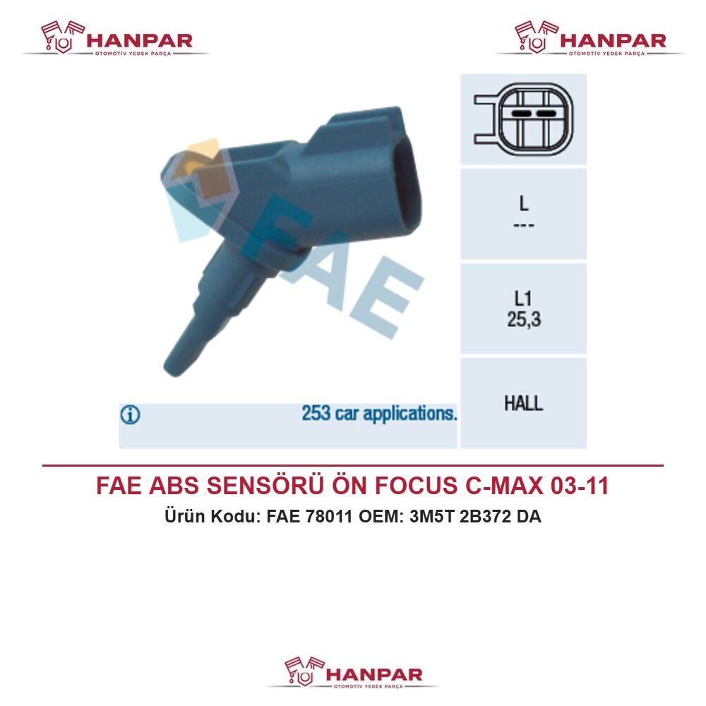 FAE ABS SENSÖRÜ ÖN FOCUS C-MAX 03-11