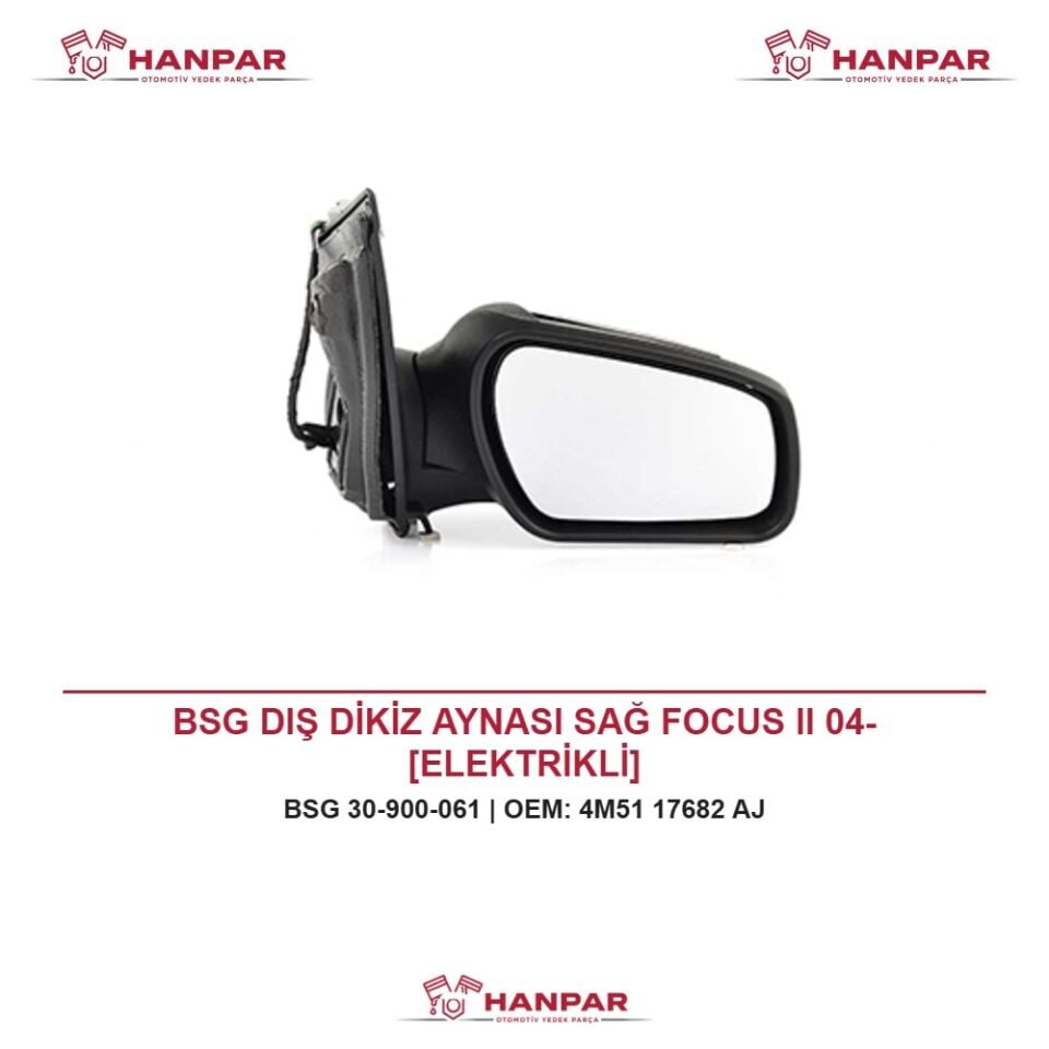 BSG DIŞ DİKİZ AYNASI SAĞ FOCUS II 04- [ELEKTRİKLİ]