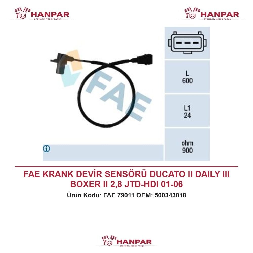 FAE KRANK DEVİR SENSÖRÜ DUCATO II DAILY III BOXER II 2,8 JTD-HDI 01-06