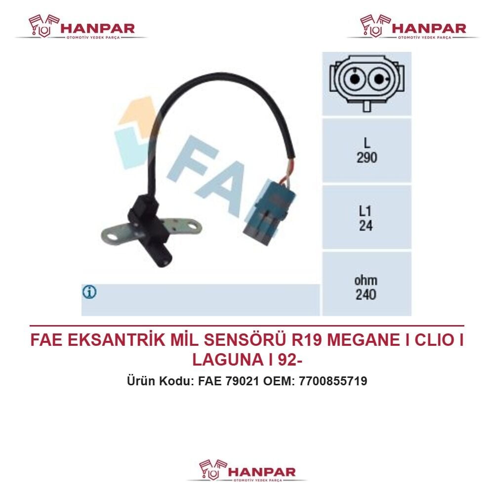 FAE EKSANTRİK MİL SENSÖRÜ R19 MEGANE I CLIO I LAGUNA I 92-