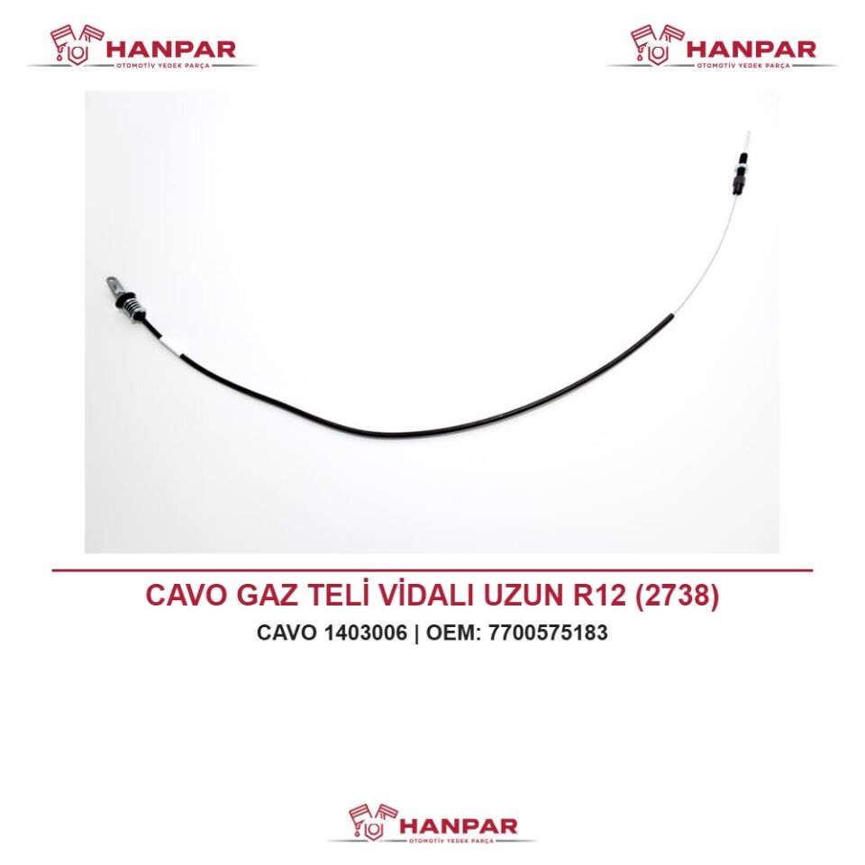 CAVO GAZ TELİ VİDALI UZUN R12 (2738)