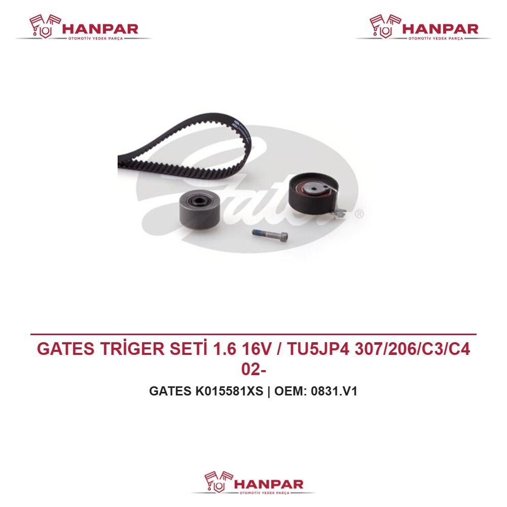 GATES TRİGER SETİ 1.6 16V / TU5JP4 307/206/C3/C4 02-