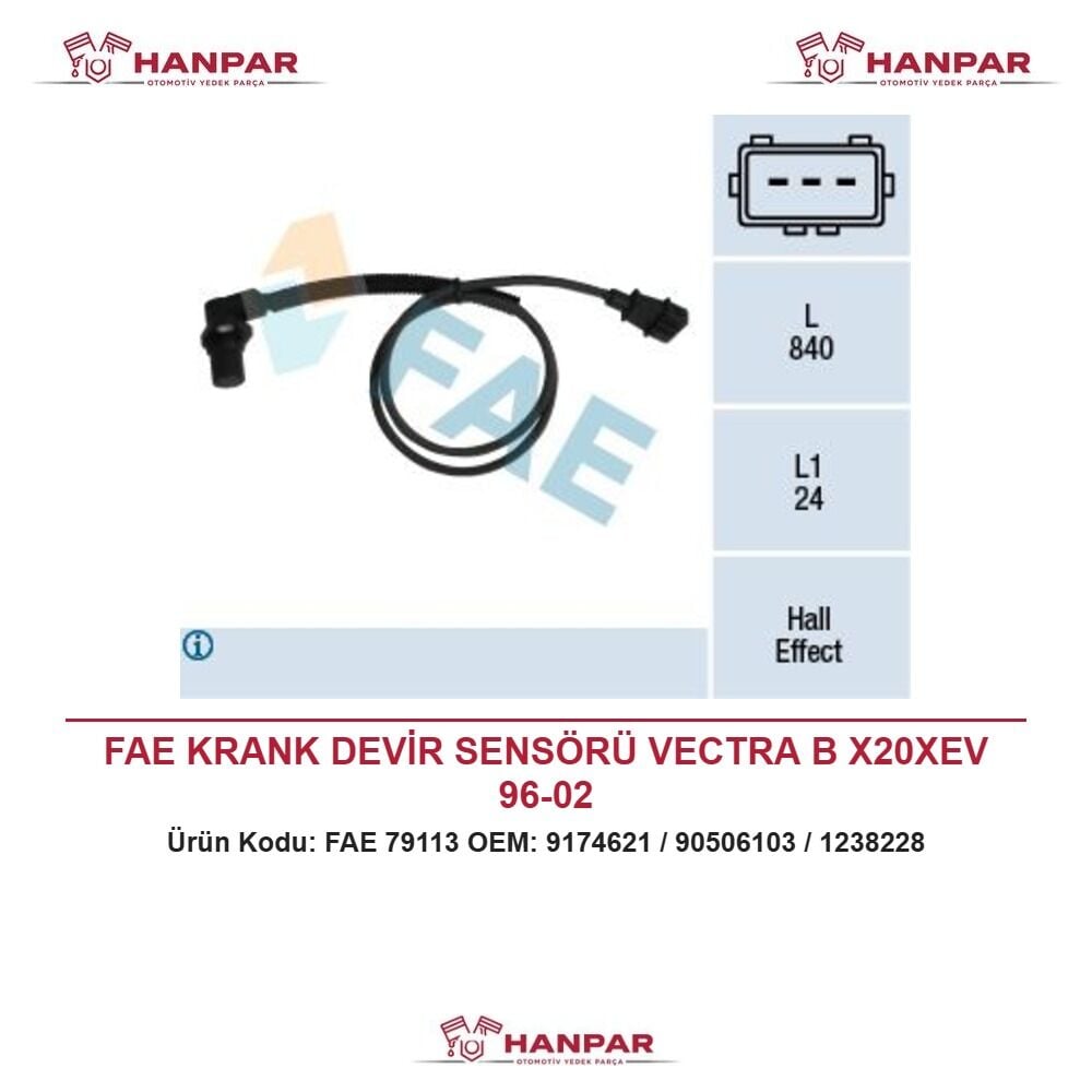 FAE KRANK DEVİR SENSÖRÜ VECTRA B X20XEV 96-02