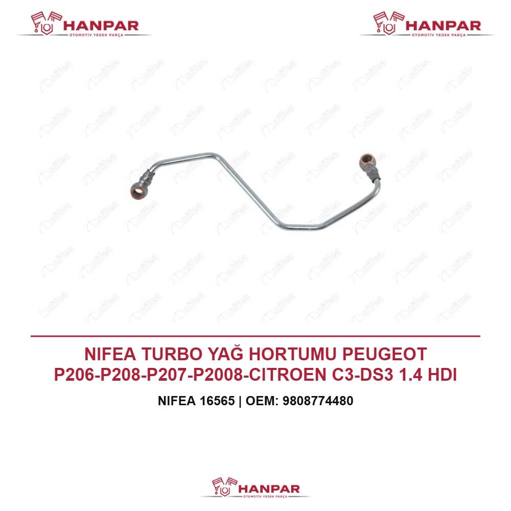 NIFEA TURBO YAĞ HORTUMU PEUGEOT P206-P208-P207-P2008-CITROEN C3-DS3 1.4 HDI