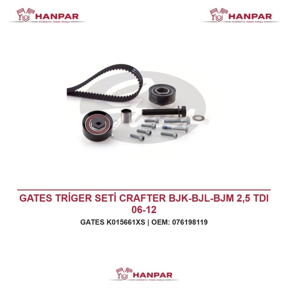 GATES TRİGER SETİ CRAFTER BJK-BJL-BJM 2,5 TDI 06-12