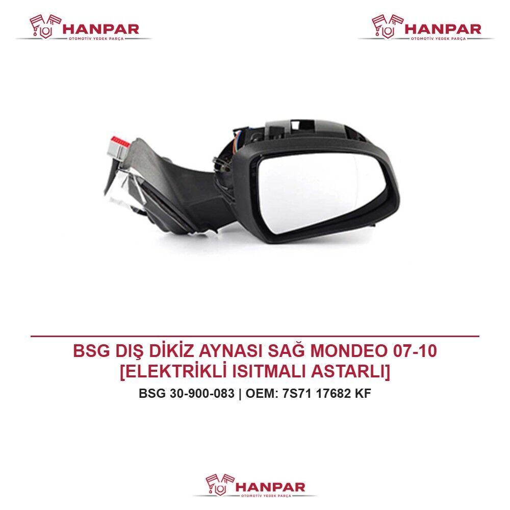 BSG DIŞ DİKİZ AYNASI SAĞ MONDEO 07-10 [ELEKTRİKLİ ISITMALI ASTARLI]