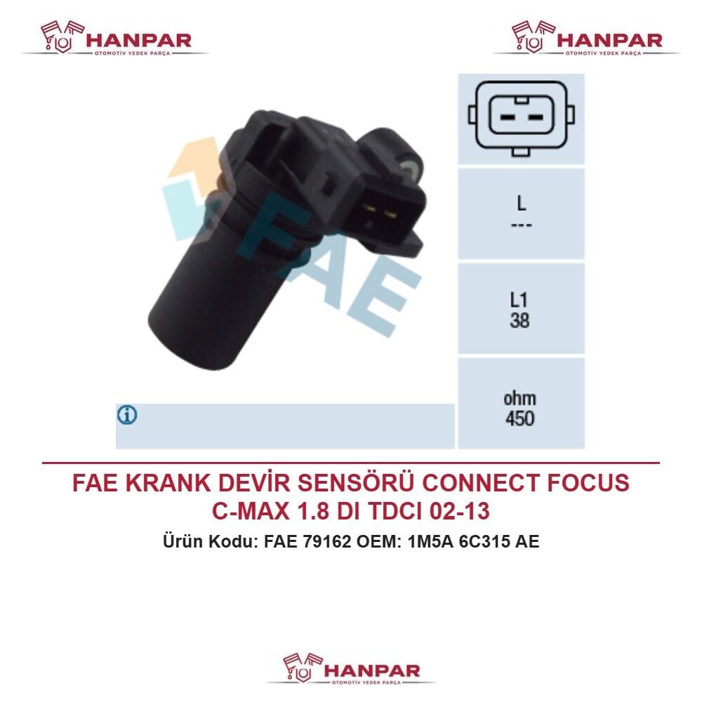 FAE KRANK DEVİR SENSÖRÜ CONNECT FOCUS C-MAX 1.8 DI TDCI 02-13