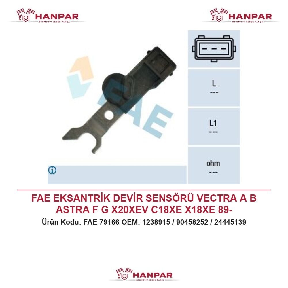 FAE EKSANTRİK DEVİR SENSÖRÜ VECTRA A B ASTRA F G X20XEV C18XE X18XE 89-