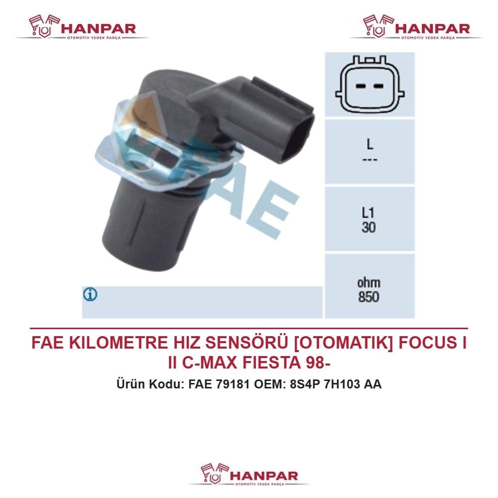 FAE KILOMETRE HIZ SENSÖRÜ [OTOMATIK] FOCUS I II C-MAX FIESTA 98-