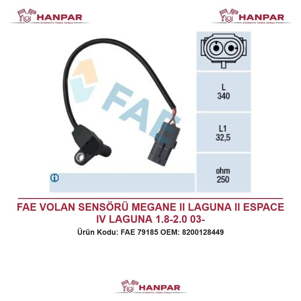 FAE VOLAN SENSÖRÜ MEGANE II LAGUNA II ESPACE IV LAGUNA 1.8-2.0 03-