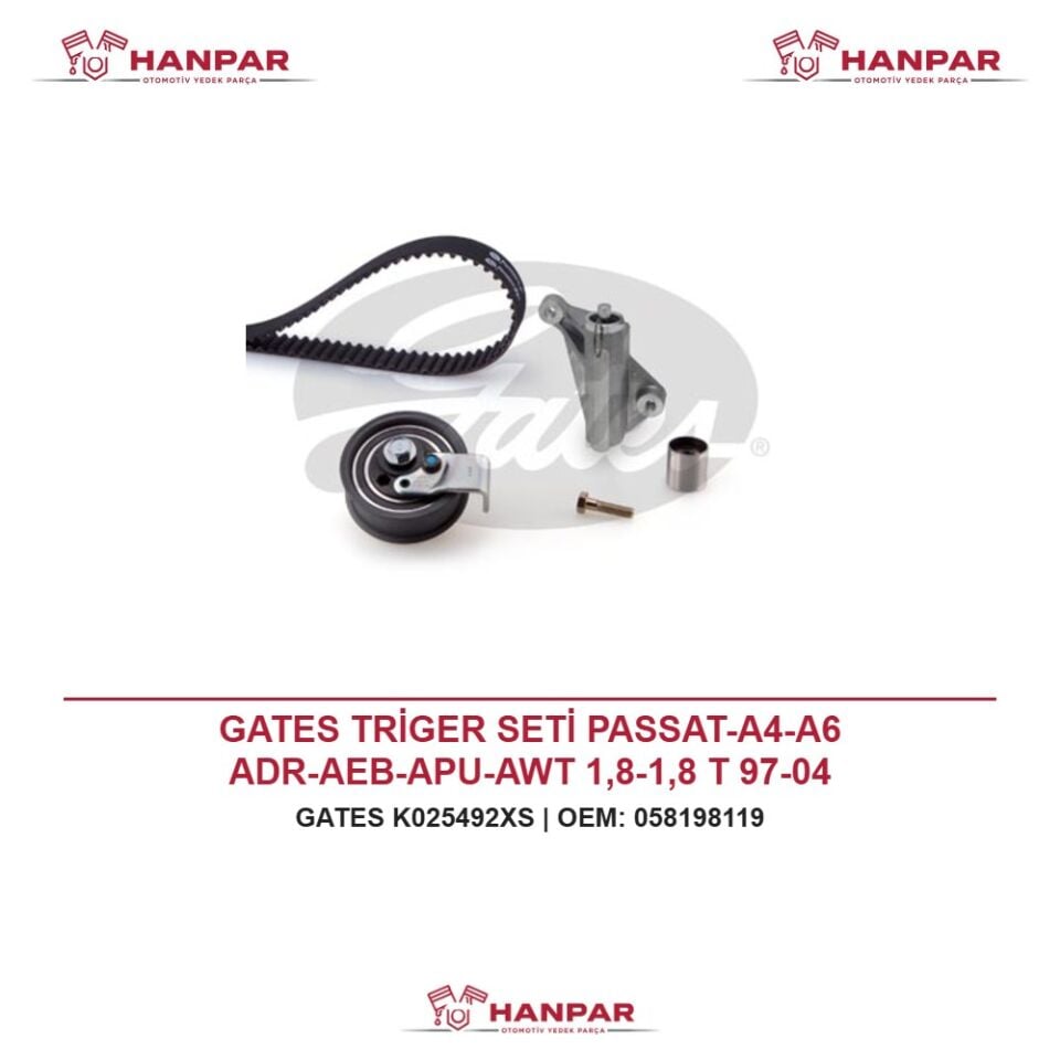 GATES TRİGER SETİ PASSAT-A4-A6 ADR-AEB-APU-AWT 1,8-1,8 T 97-04