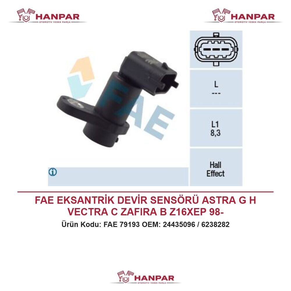 FAE EKSANTRİK DEVİR SENSÖRÜ ASTRA G H VECTRA C ZAFIRA B Z16XEP 98-