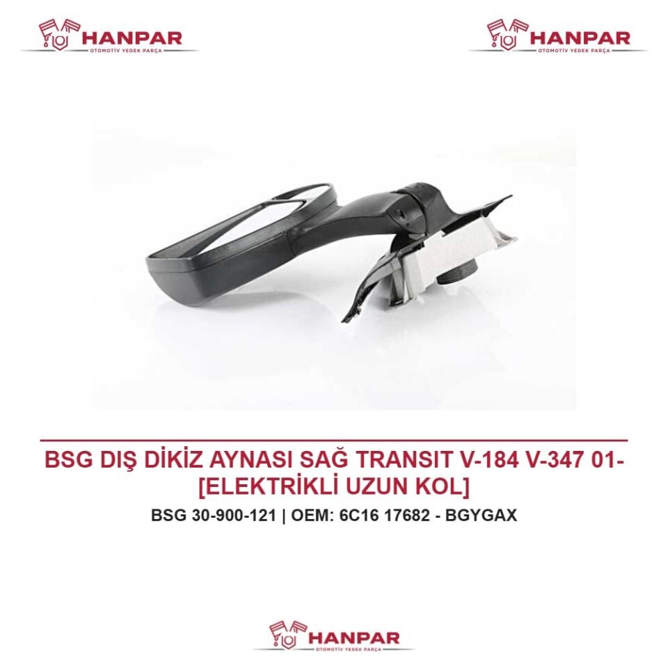 BSG DIŞ DİKİZ AYNASI SAĞ TRANSIT V-184 V-347 01- [ELEKTRİKLİ UZUN KOL]
