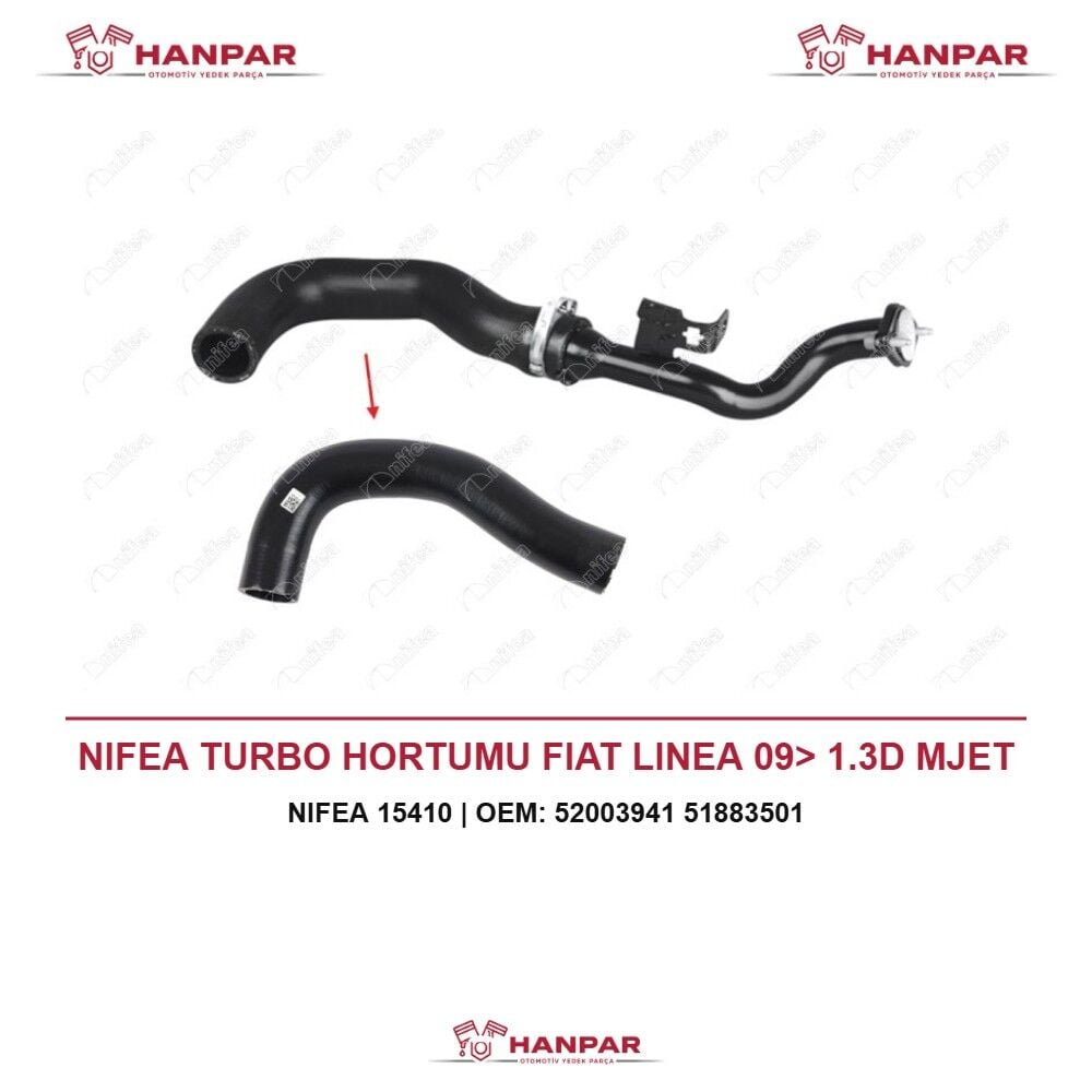 NIFEA TURBO HORTUMU FIAT LINEA 09> 1.3D MJET
