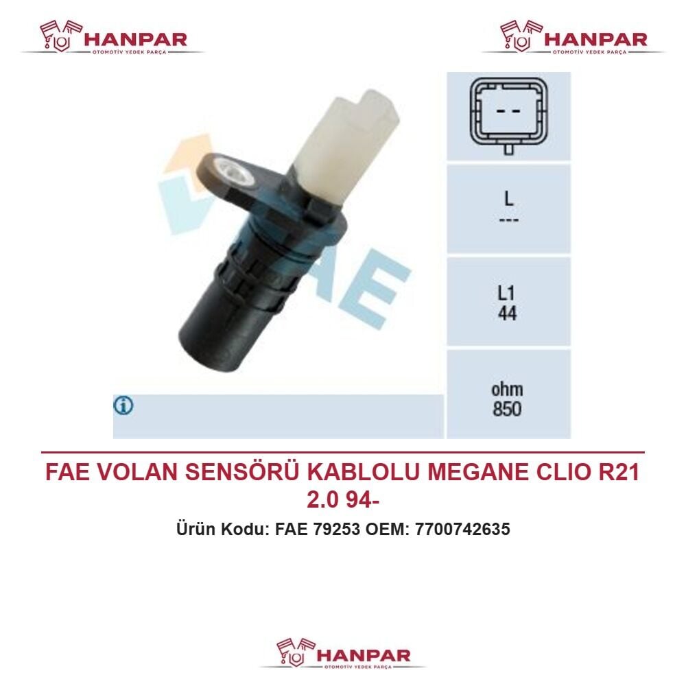 FAE VOLAN SENSÖRÜ KABLOLU MEGANE CLIO R21 2.0 94-