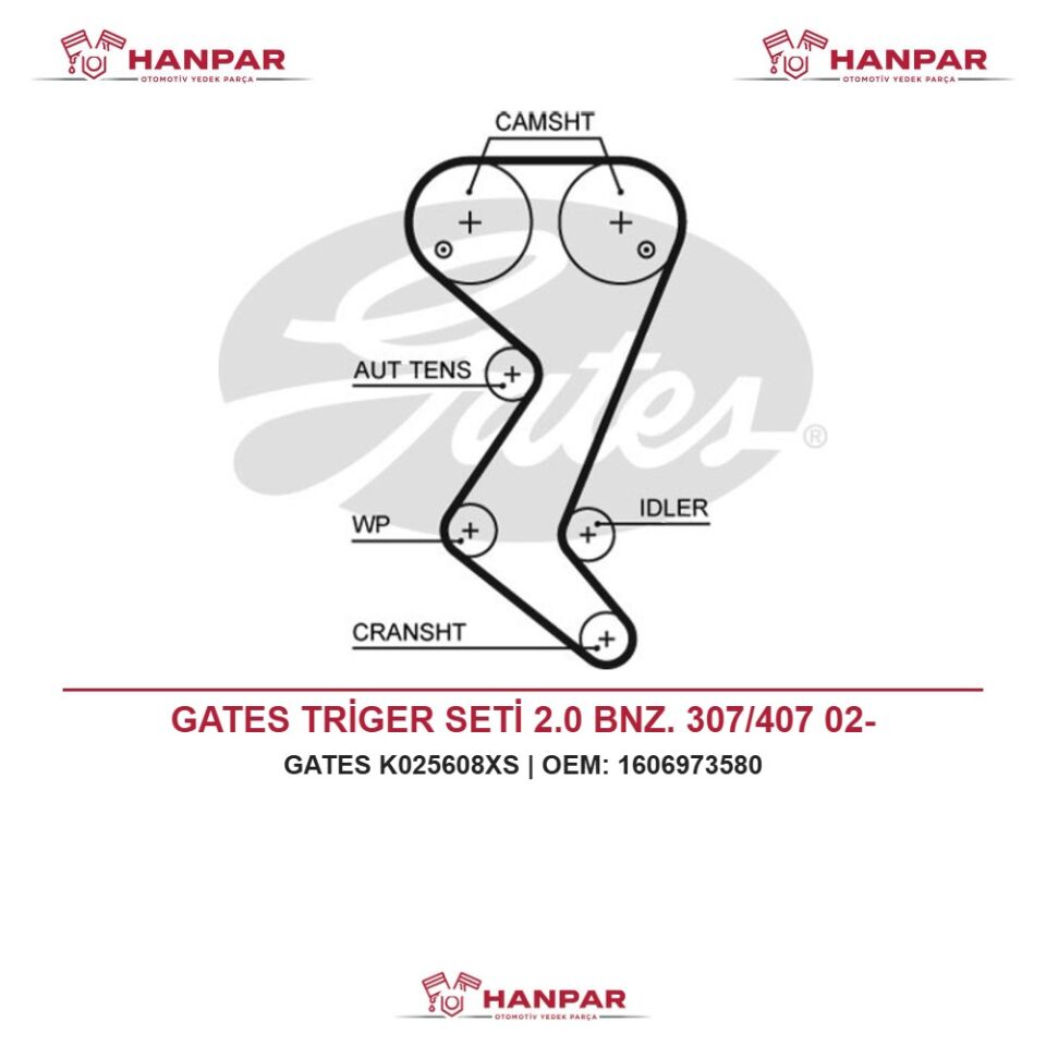 GATES TRİGER SETİ 2.0 BNZ. 307/407 02-