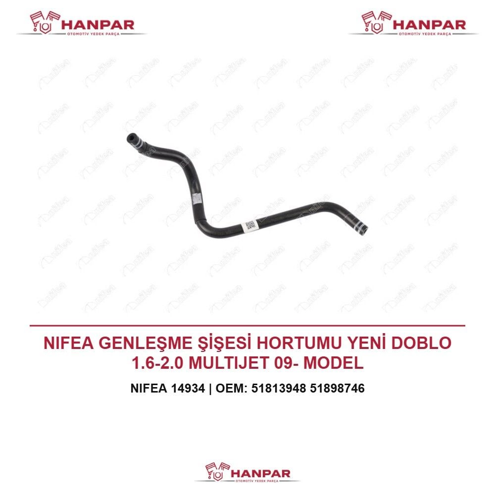 NIFEA GENLEŞME ŞİŞESİ HORTUMU YENİ DOBLO 1.6-2.0 MULTIJET 09- MODEL