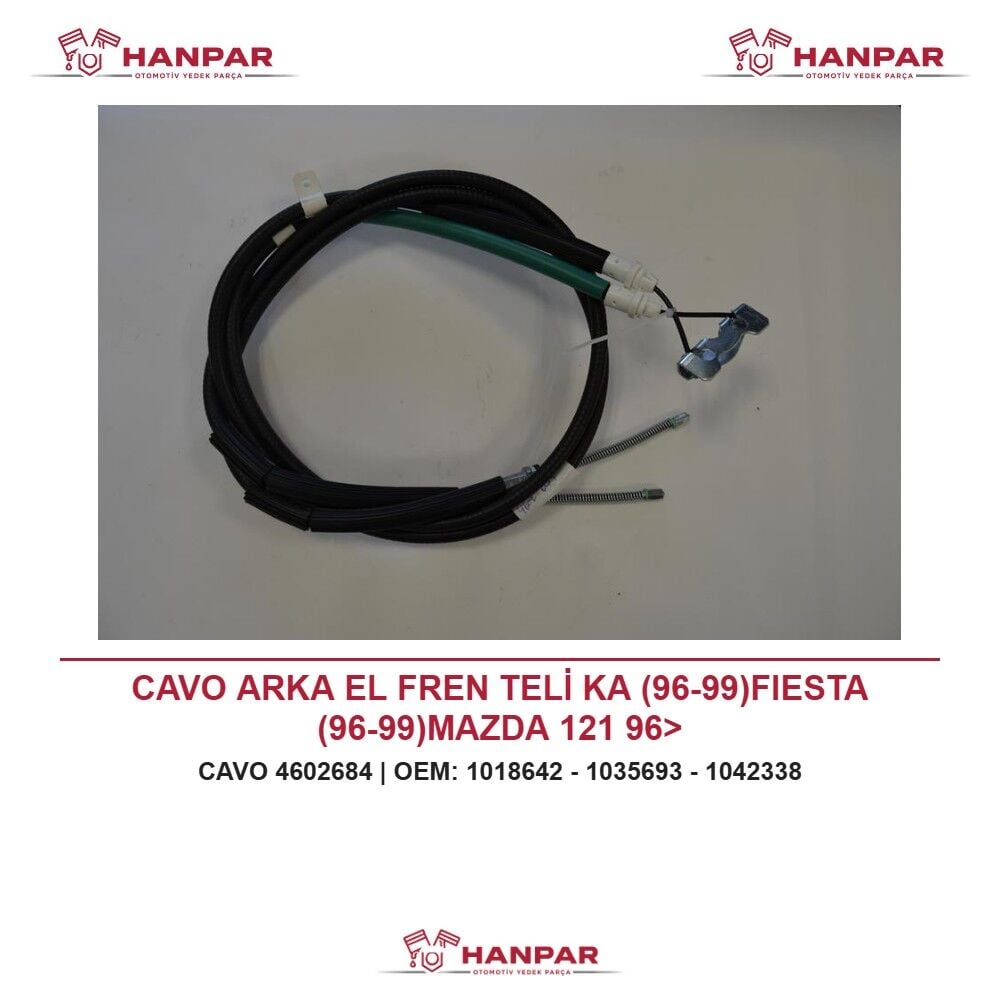 CAVO ARKA EL FREN TELİ KA (96-99)FIESTA (96-99)MAZDA 121 96>