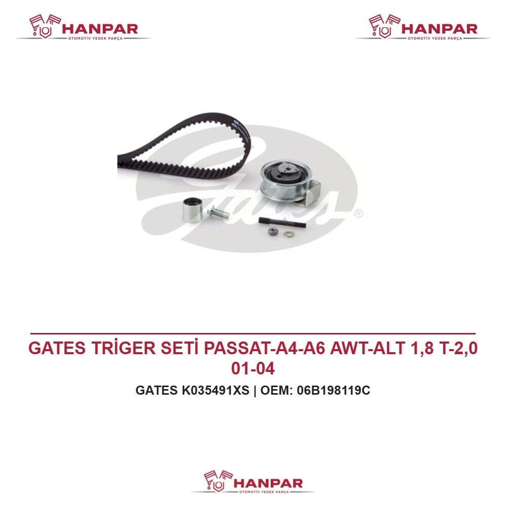 GATES TRİGER SETİ PASSAT-A4-A6 AWT-ALT 1,8 T-2,0 01-04