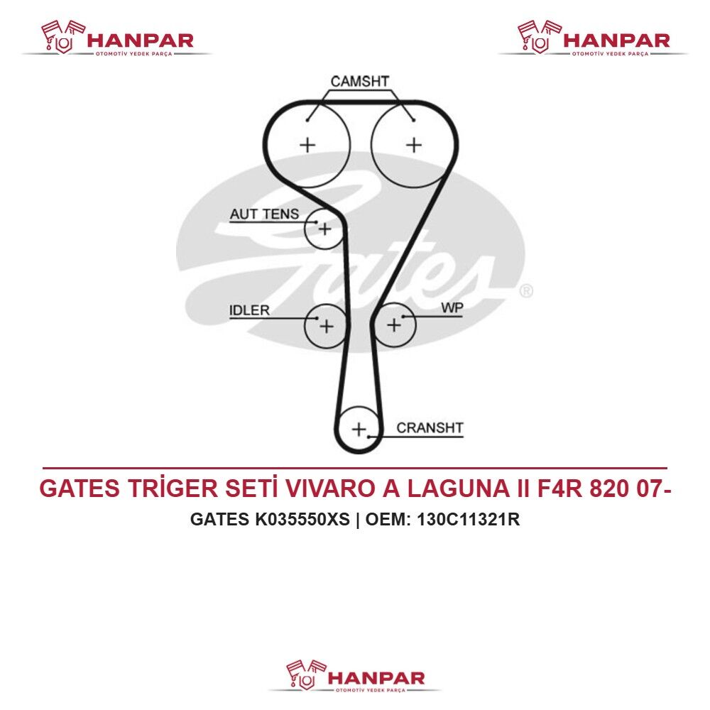 GATES TRİGER SETİ VIVARO A LAGUNA II F4R 820 07-