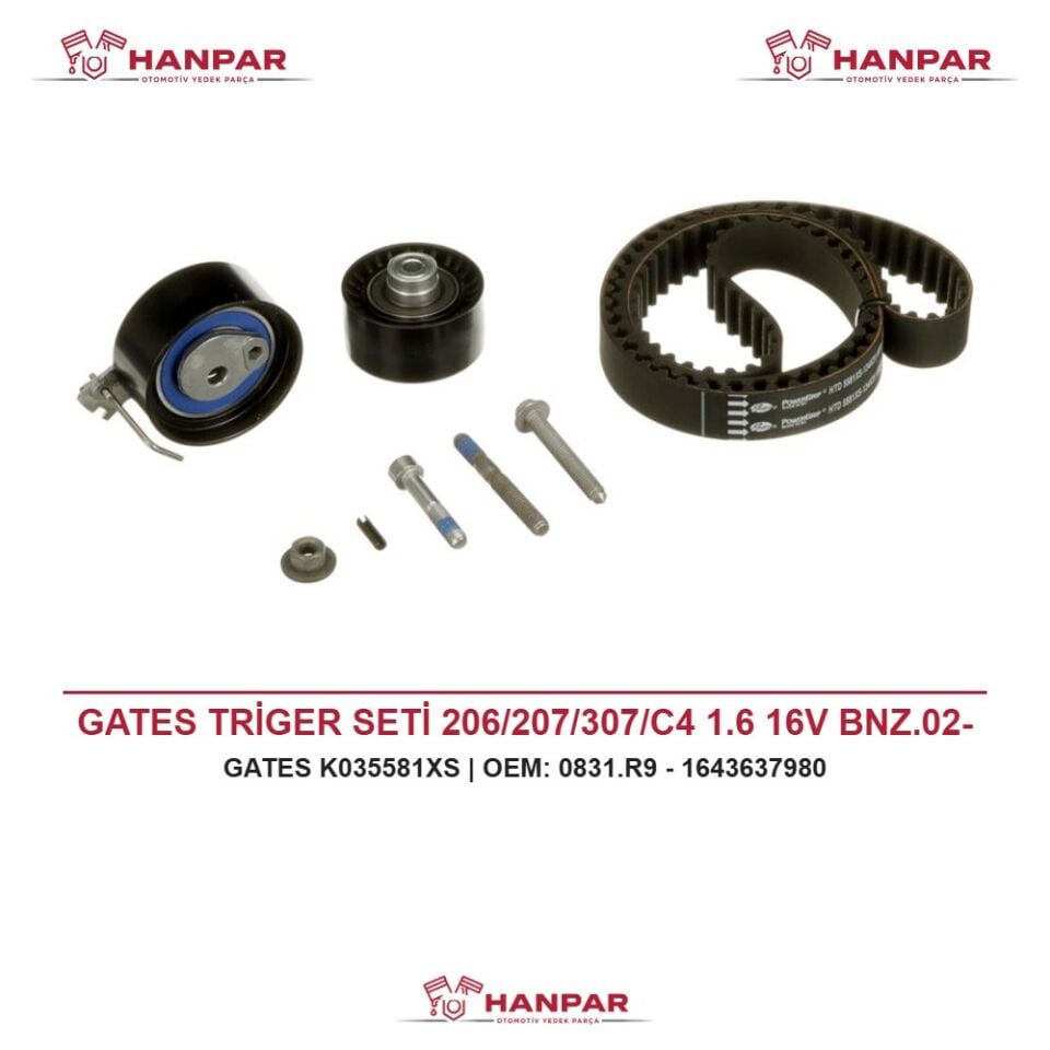 GATES TRİGER SETİ 206/207/307/C4 1.6 16V BNZ.02-
