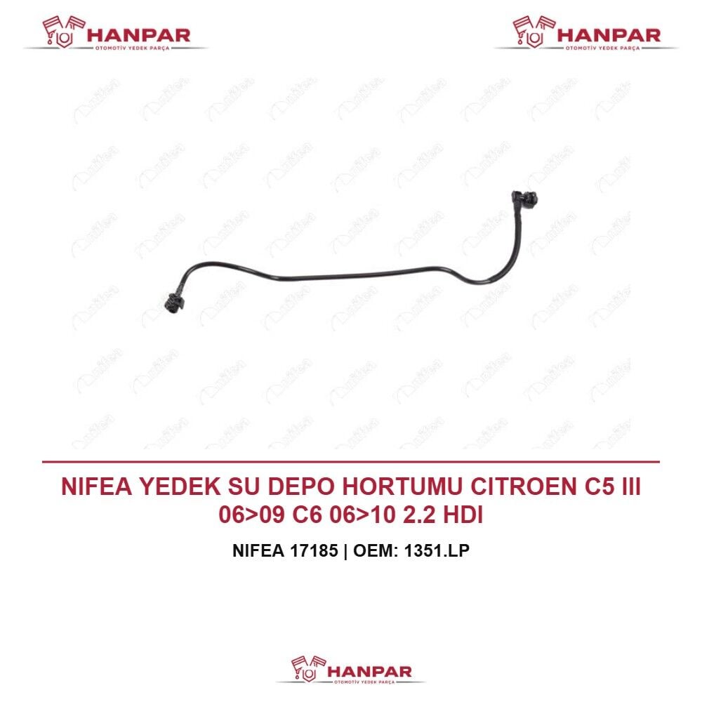 NIFEA YEDEK SU DEPO HORTUMU CITROEN C5 III 06>09 C6 06>10 2.2 HDI