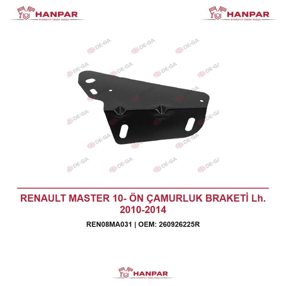 RENAULT MASTER 10- ÖN ÇAMURLUK BRAKETİ Lh. 2010-2014
