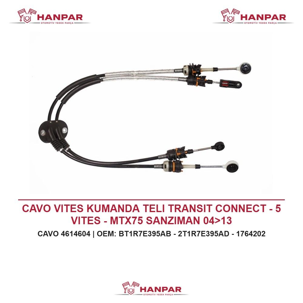 CAVO VITES KUMANDA TELI TRANSIT CONNECT - 5 VITES - MTX75 SANZIMAN 04>13