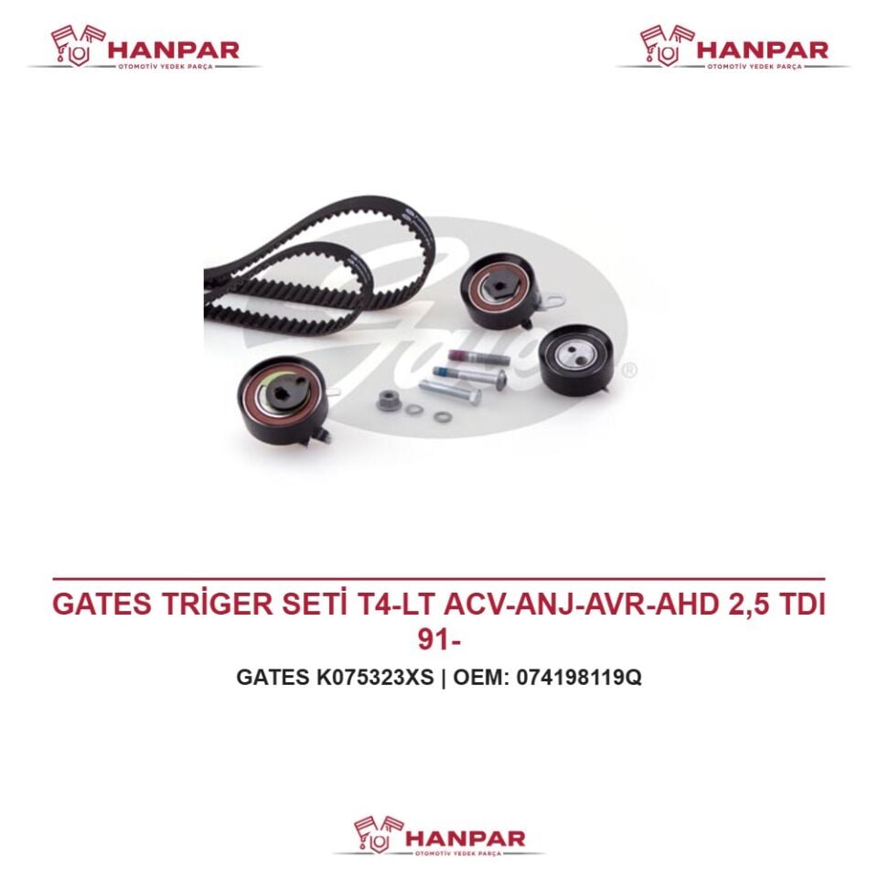 GATES TRİGER SETİ T4-LT ACV-ANJ-AVR-AHD 2,5 TDI 91-