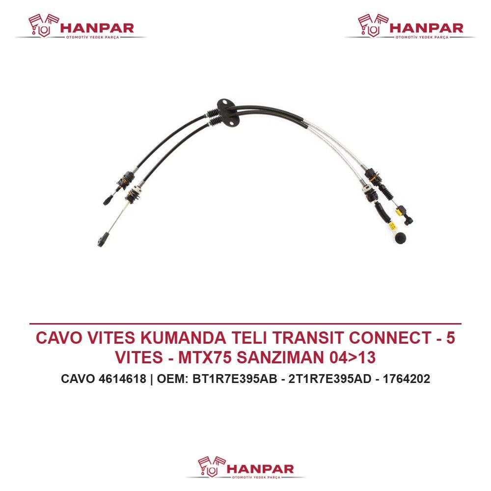 CAVO VITES KUMANDA TELI TRANSIT CONNECT - 5 VITES - MTX75 SANZIMAN 04>13