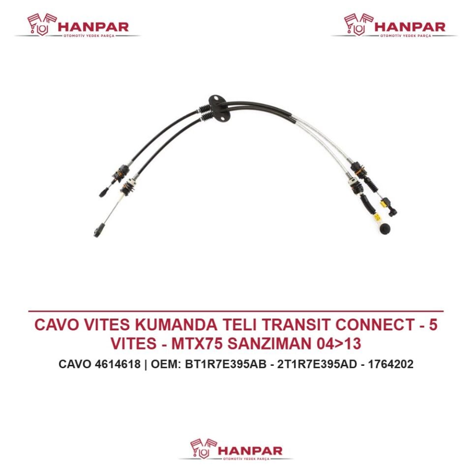 CAVO VITES KUMANDA TELI TRANSIT CONNECT - 5 VITES - MTX75 SANZIMAN 04>13