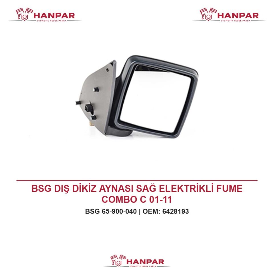 BSG DIŞ DİKİZ AYNASI SAĞ ELEKTRİKLİ FUME COMBO C 01-11