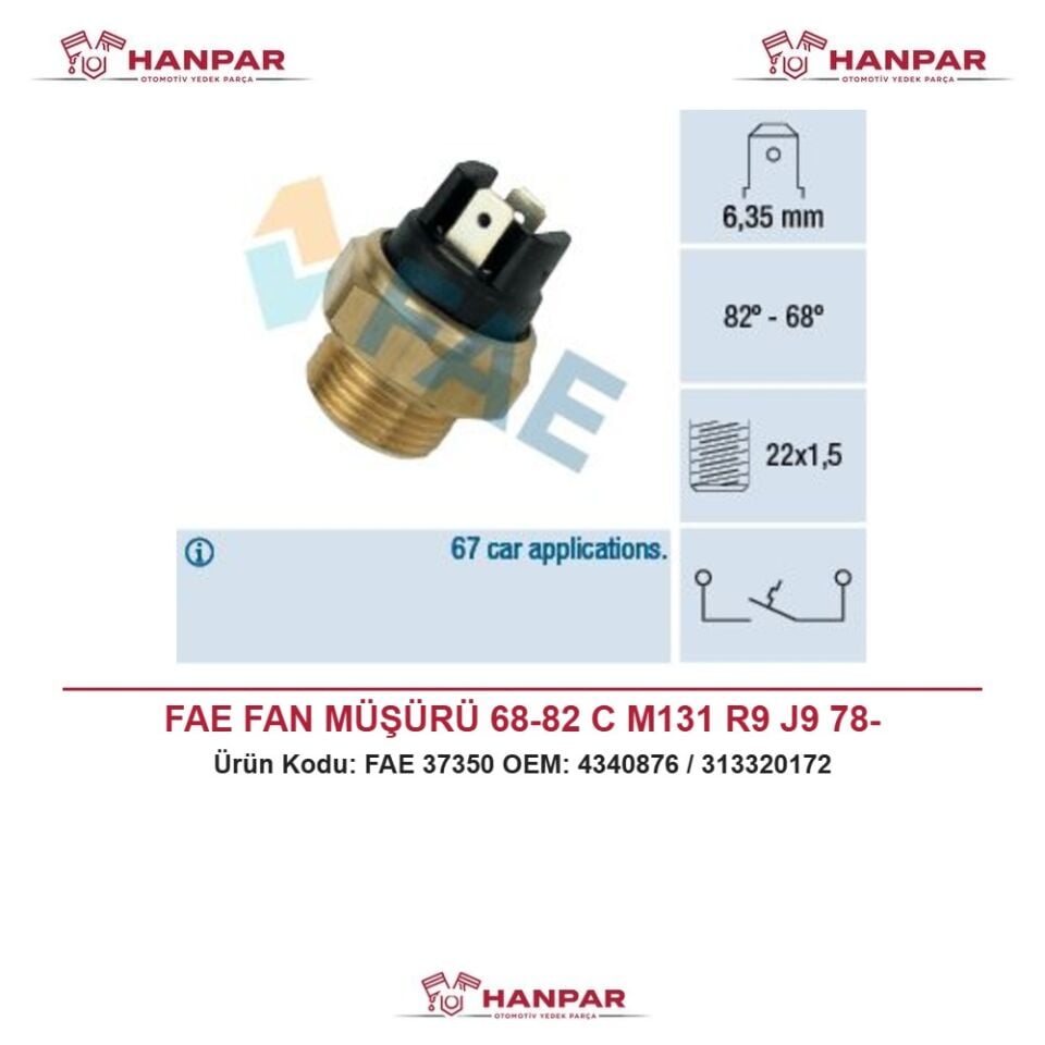 FAE FAN MÜŞÜRÜ 68-82 C M131 R9 J9 78-