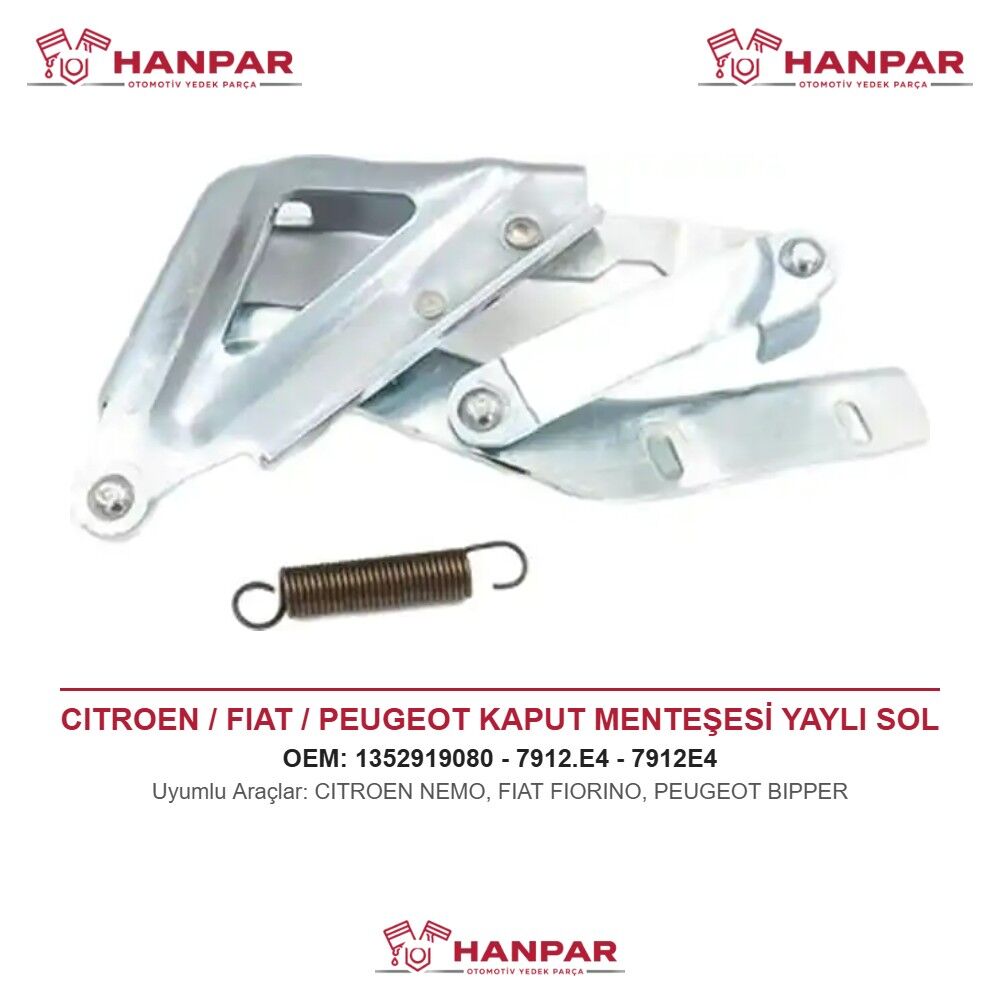 FIAT FIORINO KAPUT MENTEŞESİ YAYLI SOL