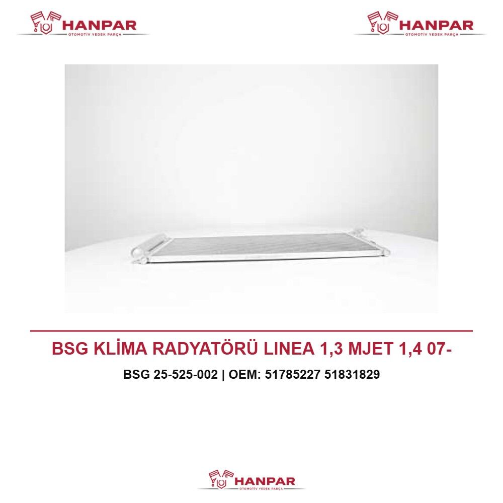 BSG KLİMA RADYATÖRÜ LINEA 1,3 MJET 1,4 07-