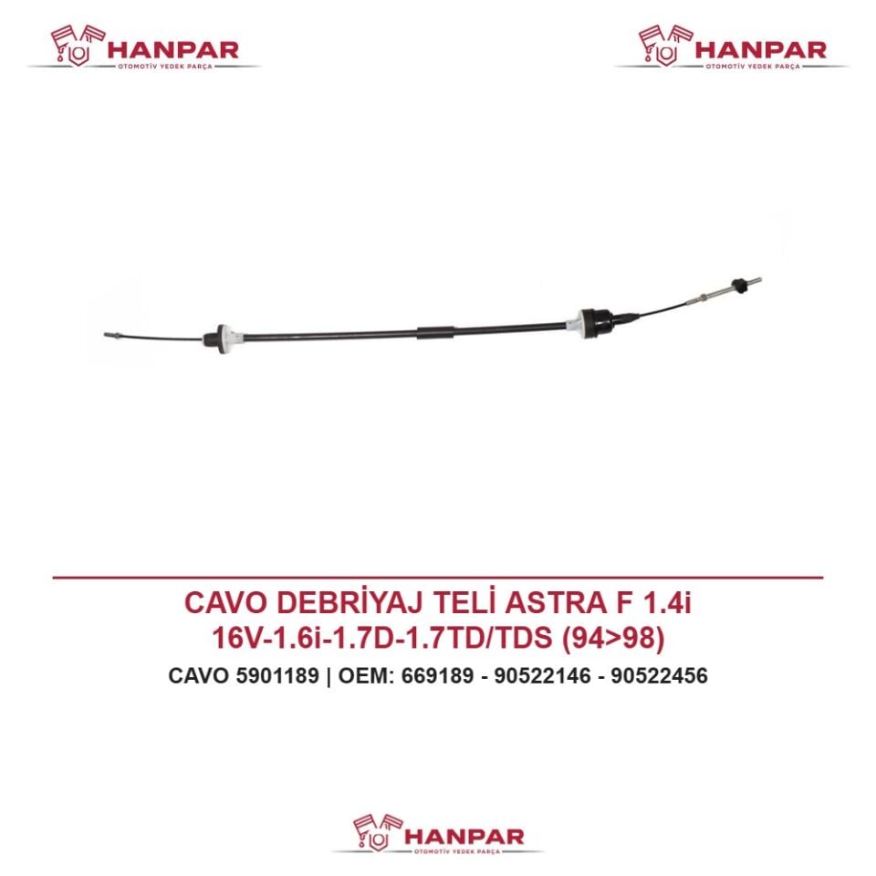 CAVO DEBRİYAJ TELİ ASTRA F 1.4i 16V-1.6i-1.7D-1.7TD/TDS (94>98)