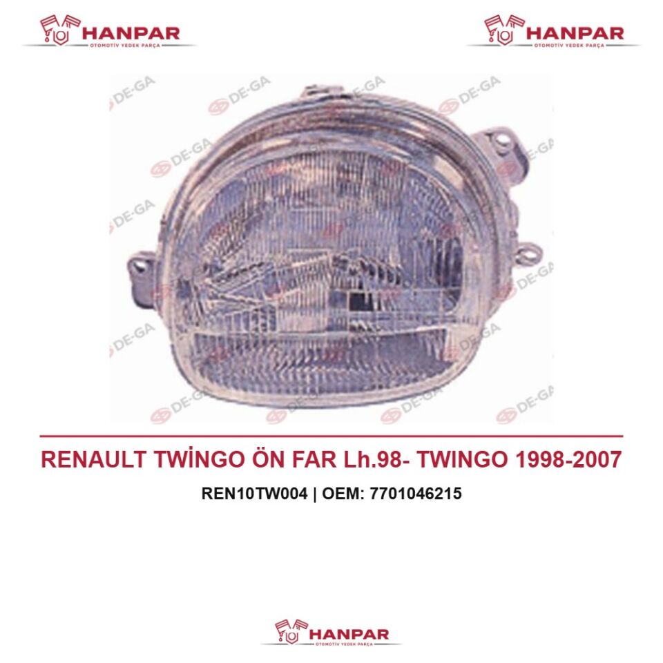 RENAULT TWİNGO ÖN FAR Lh.98- TWINGO 1998-2007