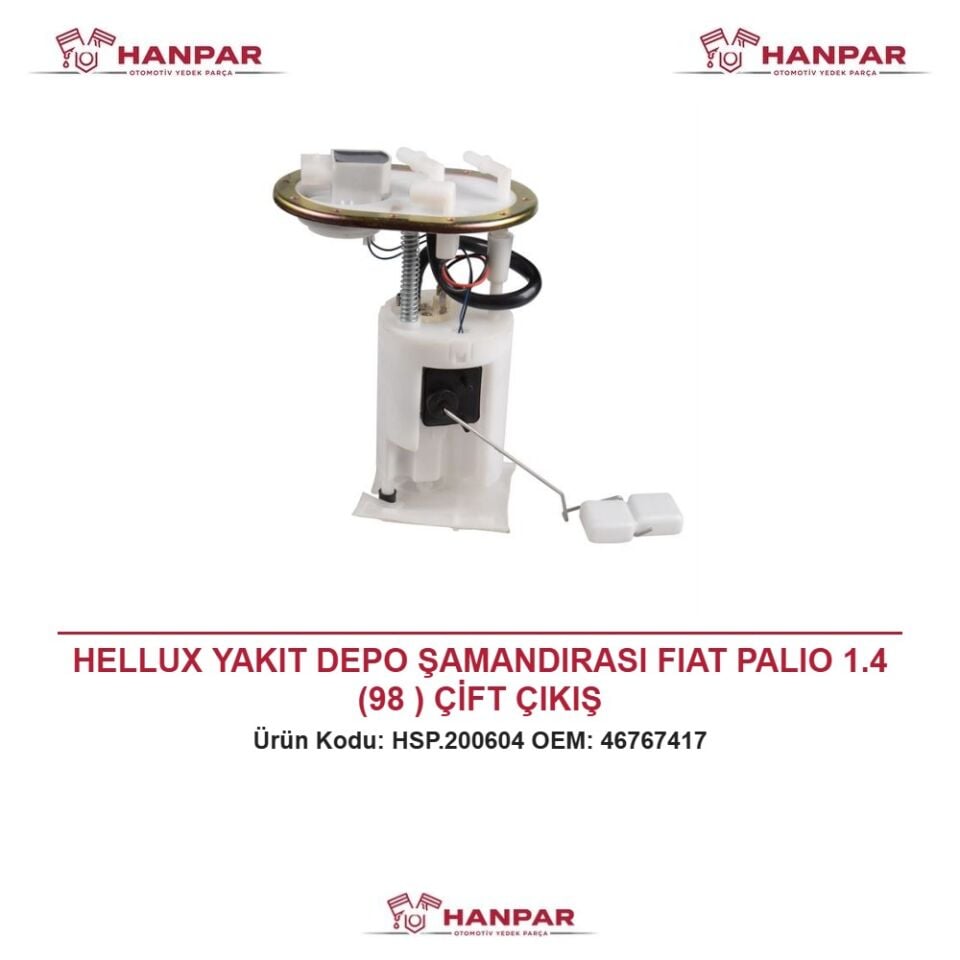 HELLUX YAKIT DEPO ŞAMANDIRASI FIAT PALIO 1.4 (98 ) ÇİFT ÇIKIŞ
