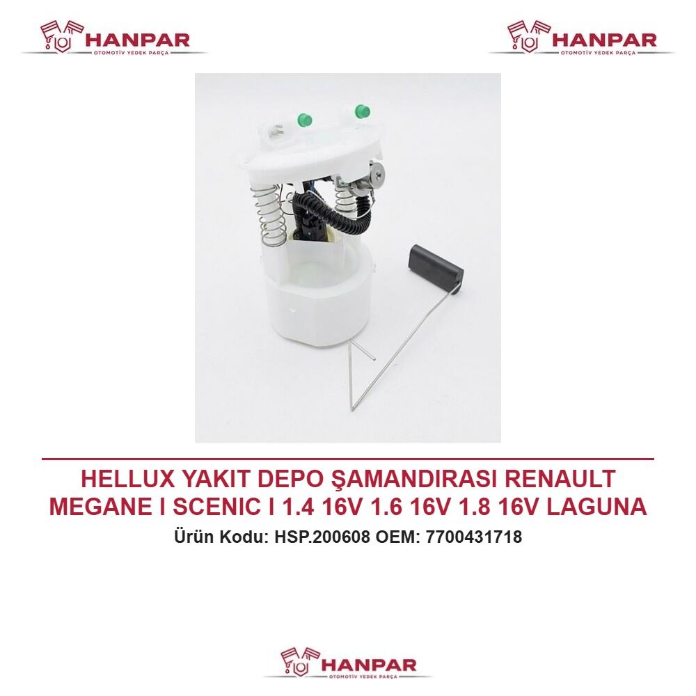 HELLUX YAKIT DEPO ŞAMANDIRASI RENAULT MEGANE I SCENIC I 1.4 16V 1.6 16V 1.8 16V LAGUNA 1.6 16V 1.8 16V 2.0.2.0 16V ÇİFT ÇIKIŞ