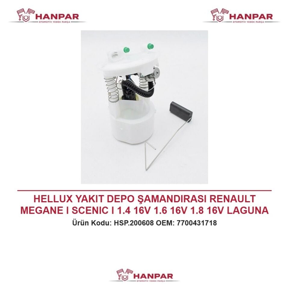 HELLUX YAKIT DEPO ŞAMANDIRASI RENAULT MEGANE I SCENIC I 1.4 16V 1.6 16V 1.8 16V LAGUNA 1.6 16V 1.8 16V 2.0.2.0 16V ÇİFT ÇIKIŞ