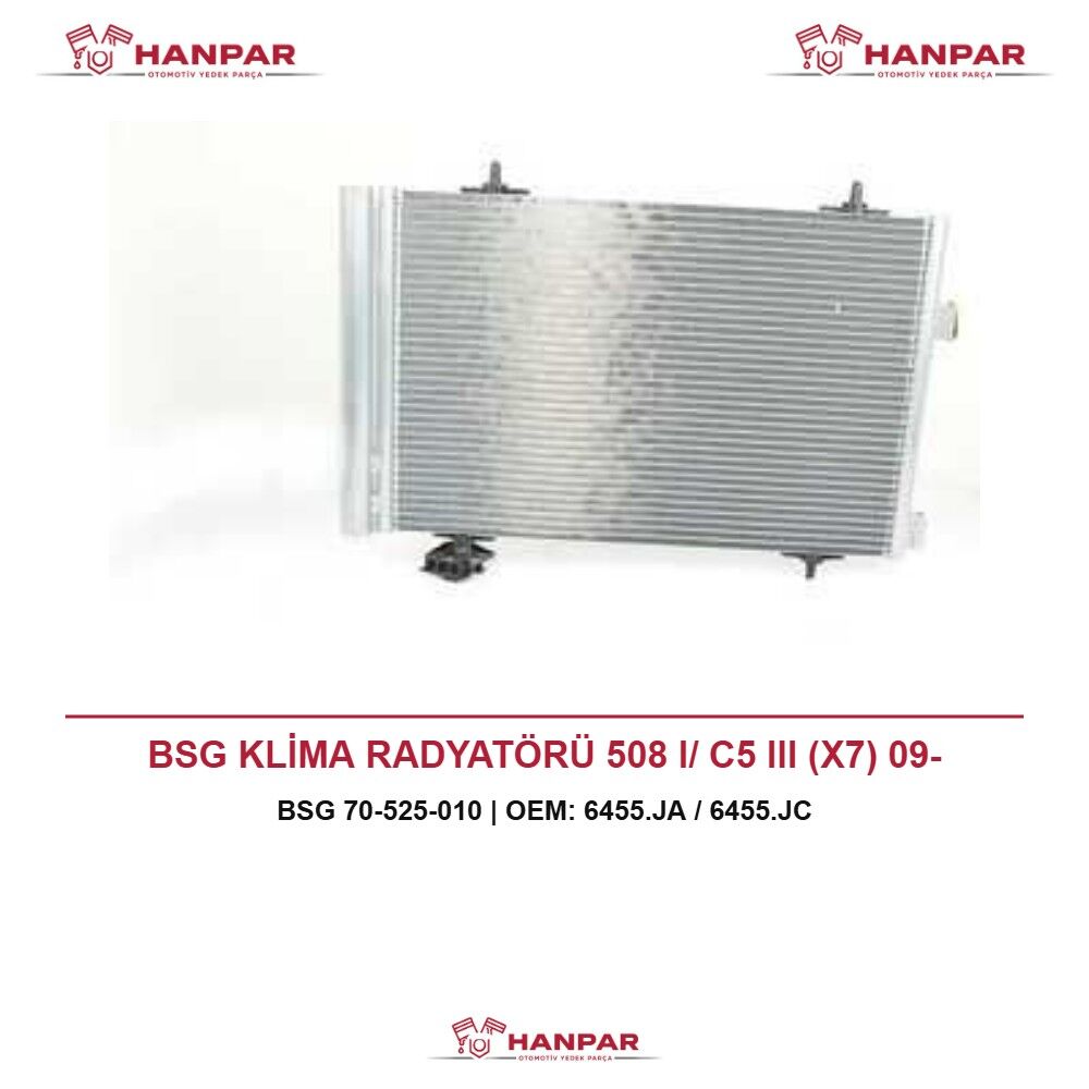 BSG KLİMA RADYATÖRÜ 508 I/ C5 III (X7) 09-