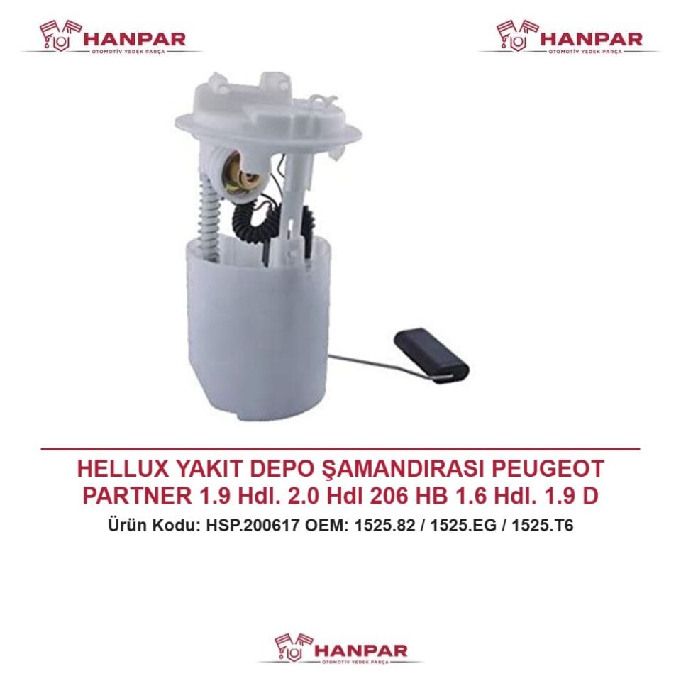 HELLUX YAKIT DEPO ŞAMANDIRASI PEUGEOT PARTNER 1.9 HdI. 2.0 HdI 206 HB 1.6 HdI. 1.9 D CITROEN BERLINGO 1.9 D XSARA 1.6 HdI ÇİFT ÇIKIŞ