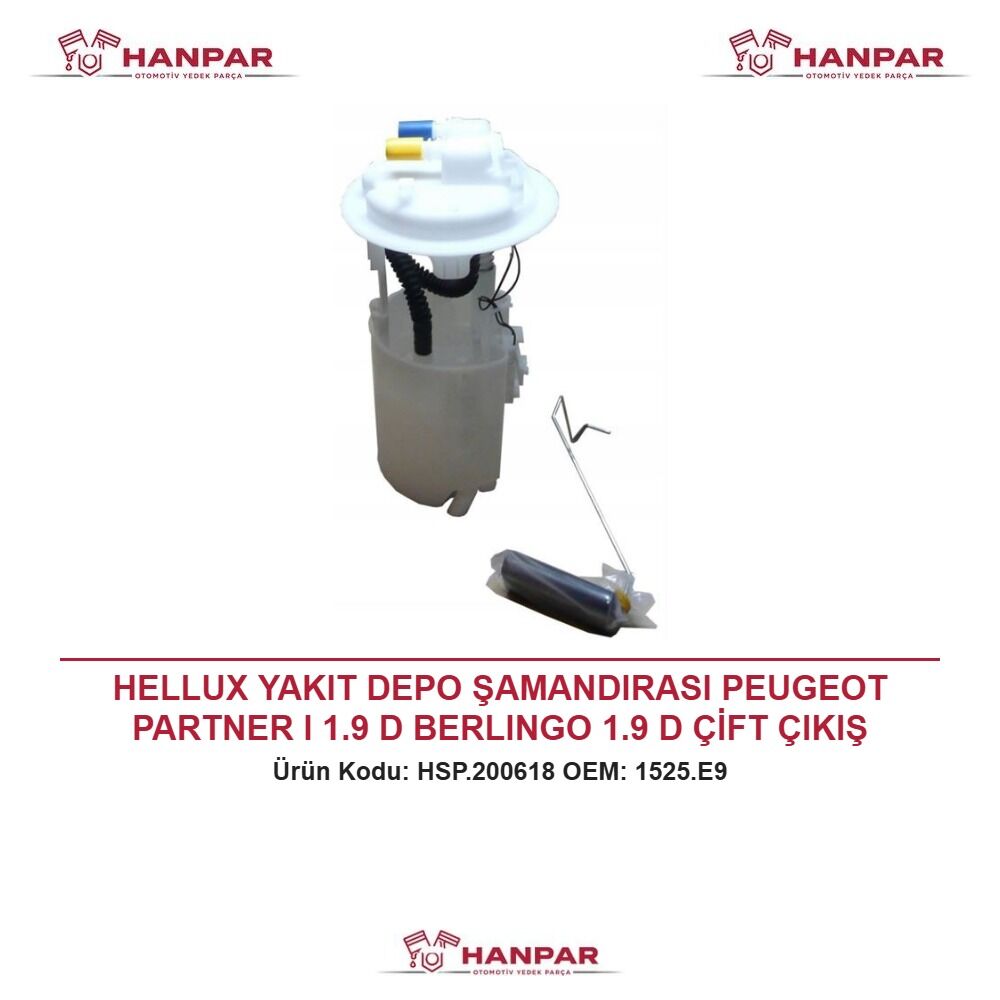 HELLUX YAKIT DEPO ŞAMANDIRASI PEUGEOT PARTNER I 1.9 D BERLINGO 1.9 D ÇİFT ÇIKIŞ