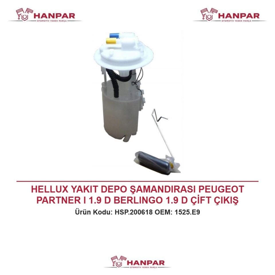 HELLUX YAKIT DEPO ŞAMANDIRASI PEUGEOT PARTNER I 1.9 D BERLINGO 1.9 D ÇİFT ÇIKIŞ