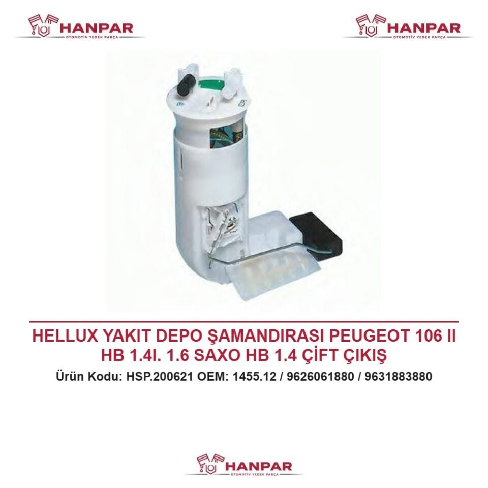 HELLUX YAKIT DEPO ŞAMANDIRASI PEUGEOT 106 II HB 1.4I. 1.6 SAXO HB 1.4 ÇİFT ÇIKIŞ