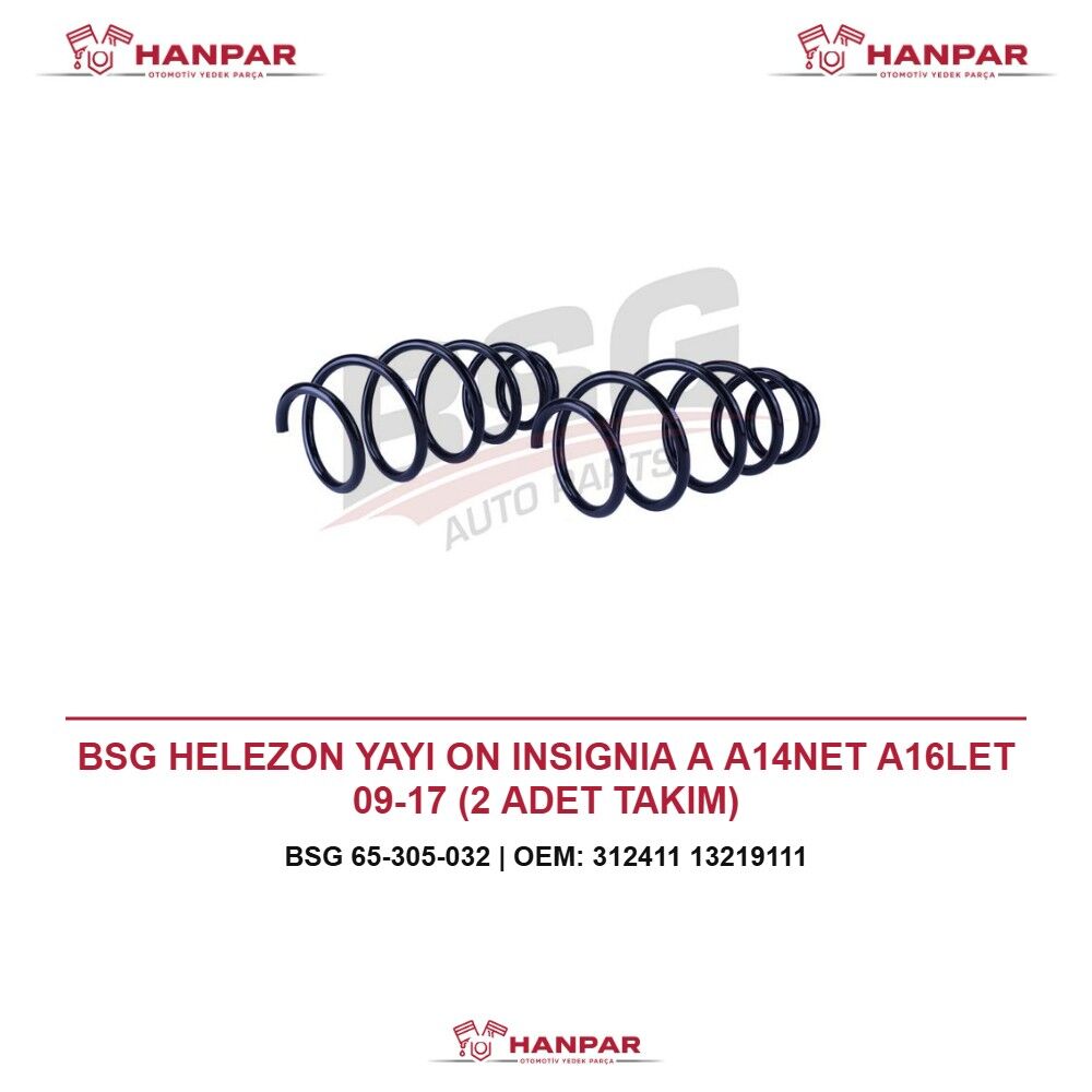 BSG HELEZON YAYI ON INSIGNIA A A14NET A16LET 09-17 (2 ADET TAKIM)