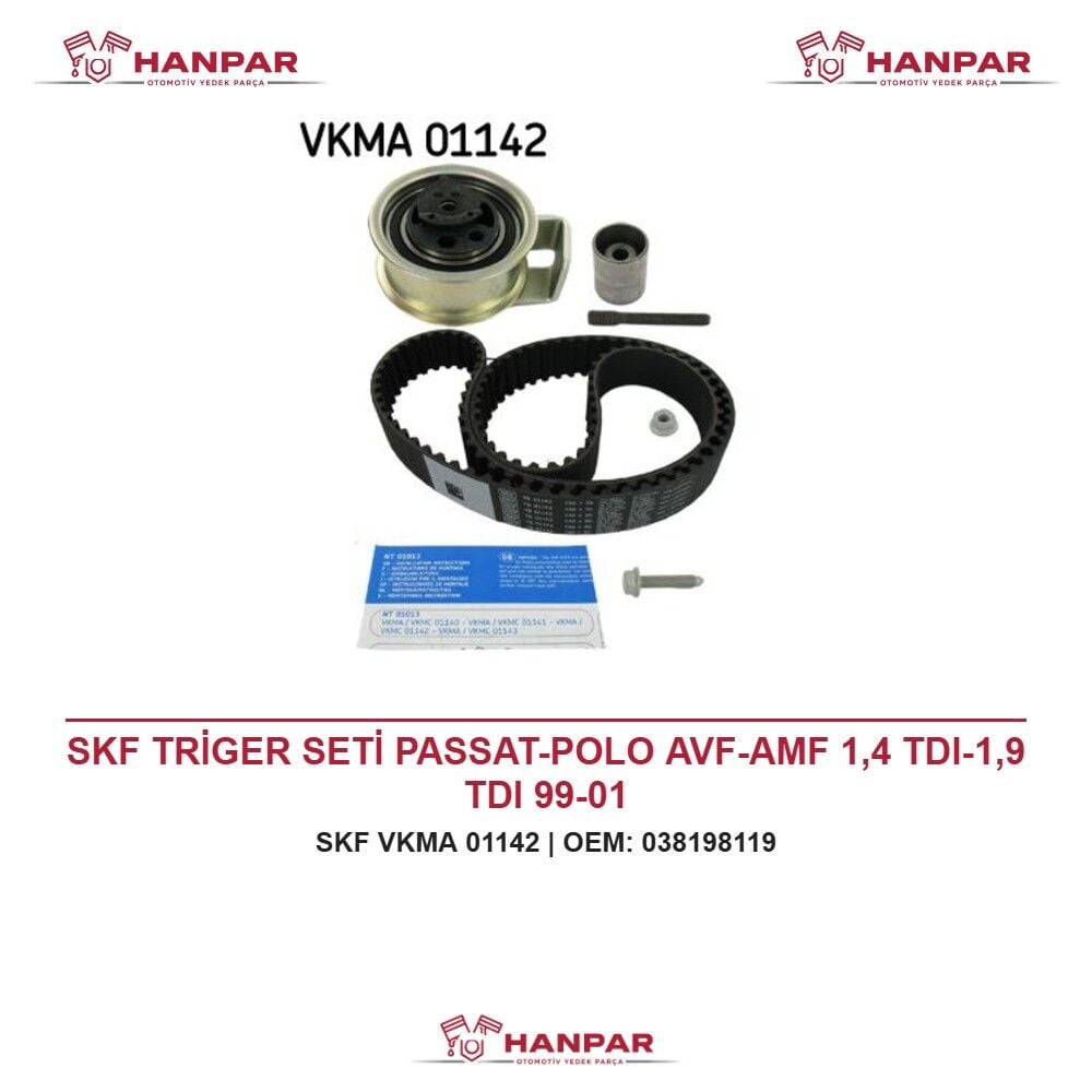SKF TRİGER SETİ PASSAT-POLO AVF-AMF 1,4 TDI-1,9 TDI 99-01