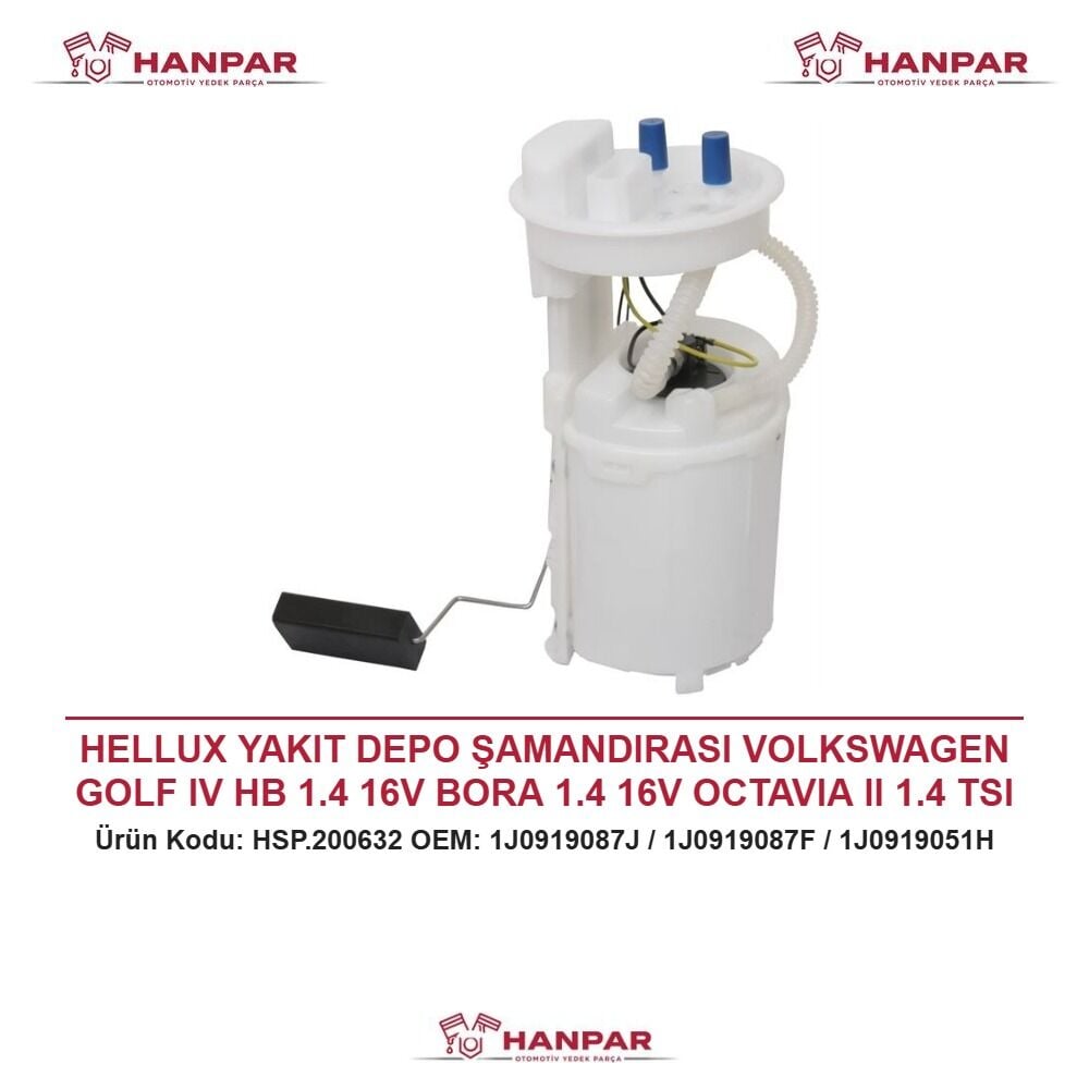 HELLUX YAKIT DEPO ŞAMANDIRASI VOLKSWAGEN GOLF IV HB 1.4 16V BORA 1.4 16V OCTAVIA II 1.4 TSI AUDI A3 HB 1.6. 1.8 ÇİFT ÇIKIŞ