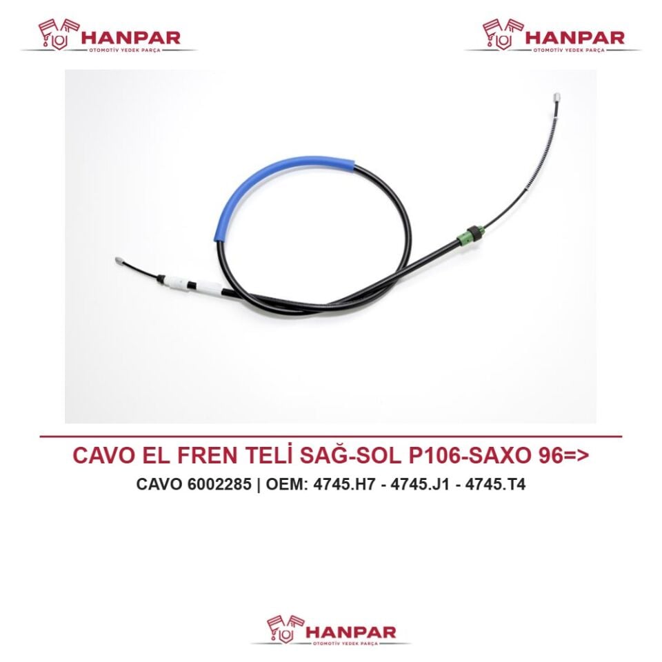 CAVO EL FREN TELİ SAĞ-SOL P106-SAXO 96=>